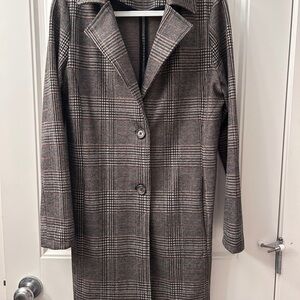 Black Tape Plaid Blazer Coat